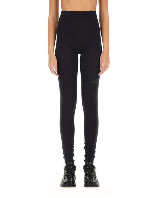 MM6 MAISON MARGIELA X SALOMON Black Leggings With Logo