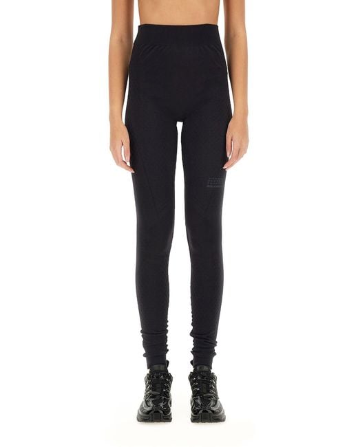 MM6 MAISON MARGIELA X SALOMON Black Leggings With Logo
