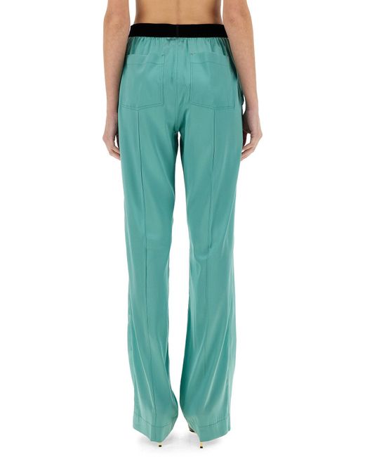 Pantalone Pj Stretch di Tom Ford in Green