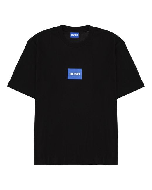 HUGO Black T-Shirt With Logo for men