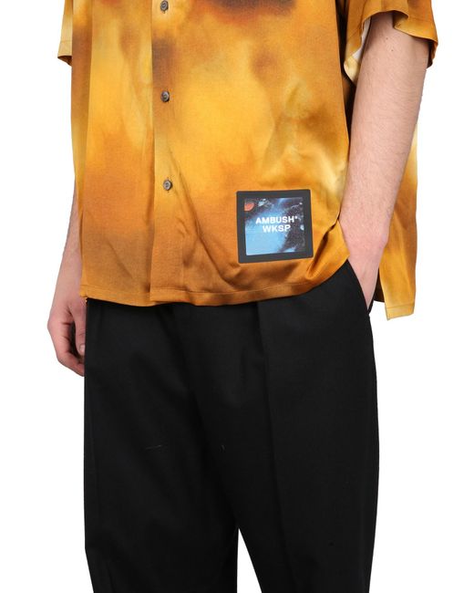 Camicia Con Patch Logo di Ambush in Orange da Uomo