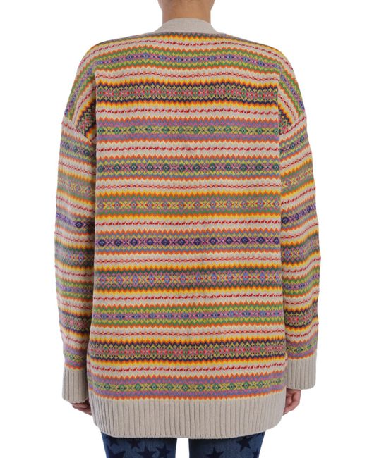 Stella McCartney Wool Fair Isle V Neck Cardigan - Save 50% - Lyst