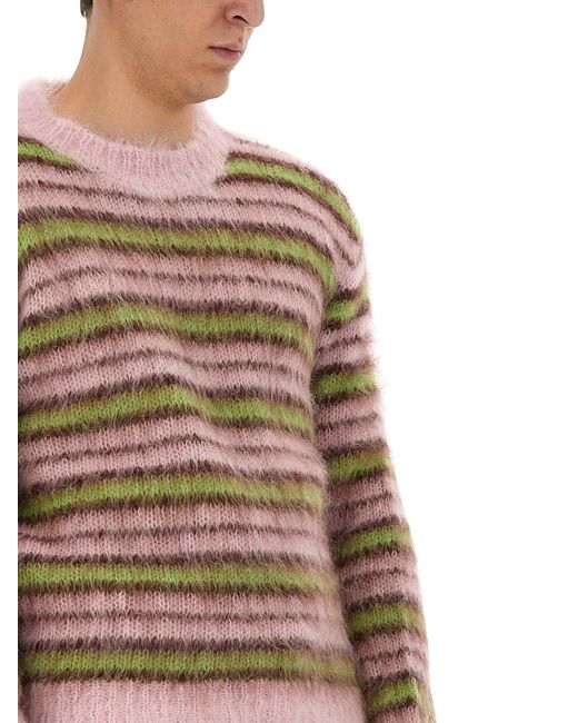 Maglia A Righe di Marni in Brown da Uomo