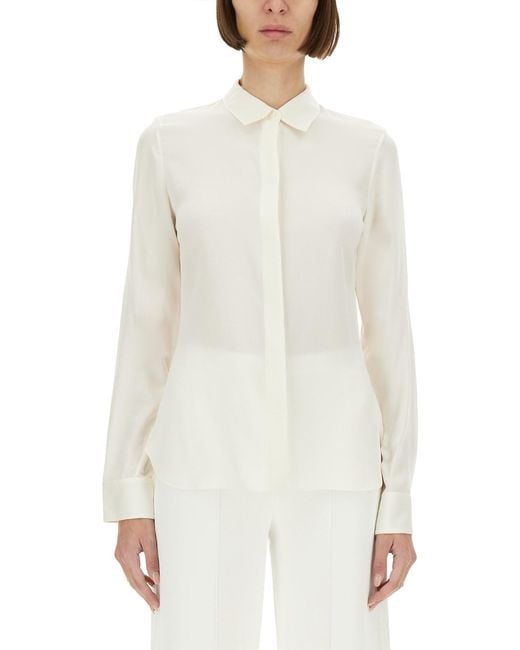 Theory White Slim Fit Shirt