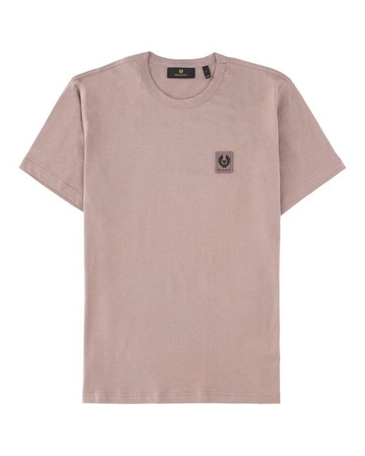 Belstaff Pink Crew Neck T-Shirt for men