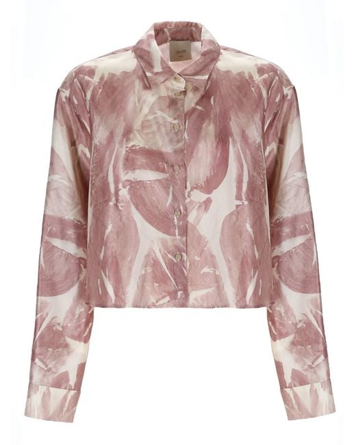 Alysi Pink Silk Shirt