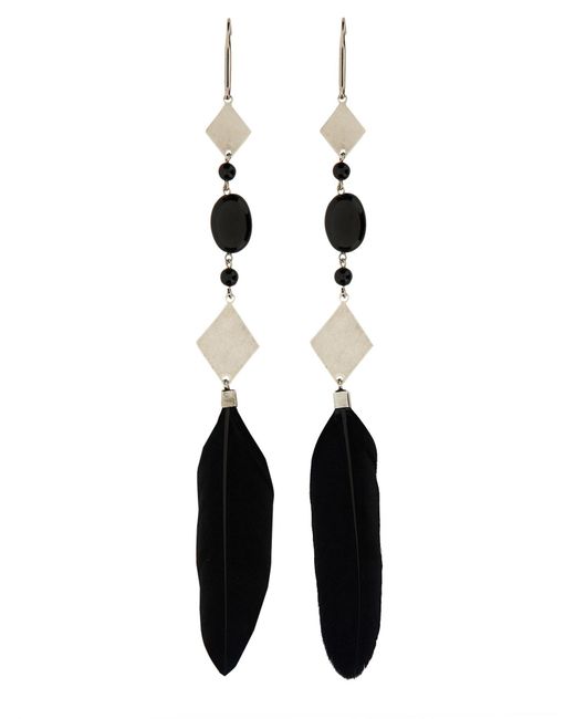 Orecchini "Dancing Feather" di Isabel Marant in Blue