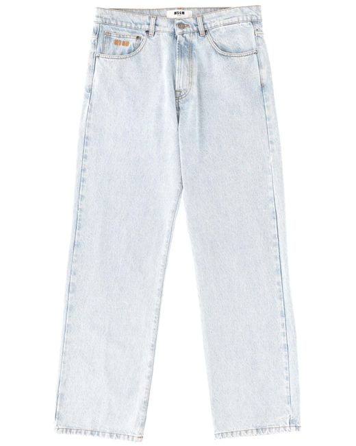 MSGM Blue Relaxed Jeans for men