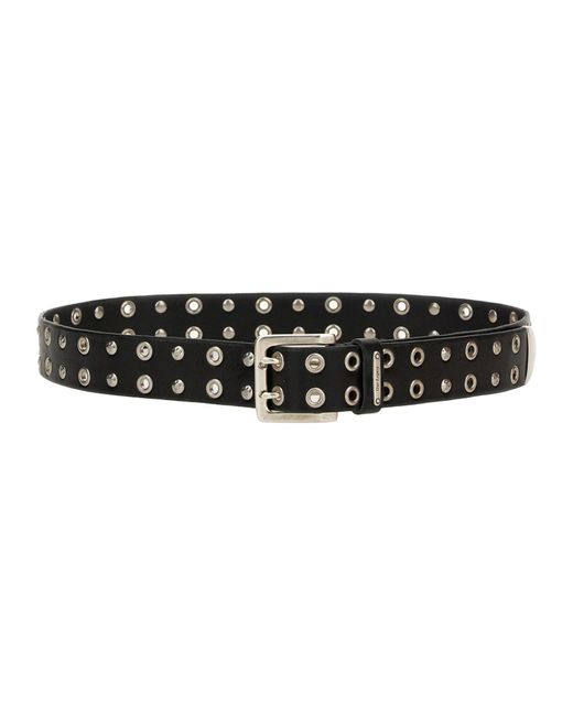 Cintura "Studded Double Tongue" di Our Legacy in Black da Uomo