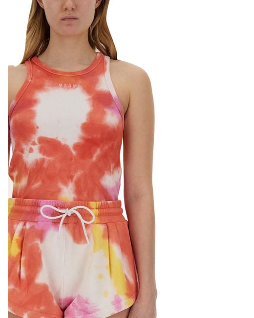 Top Tie-Dye di MSGM in Red