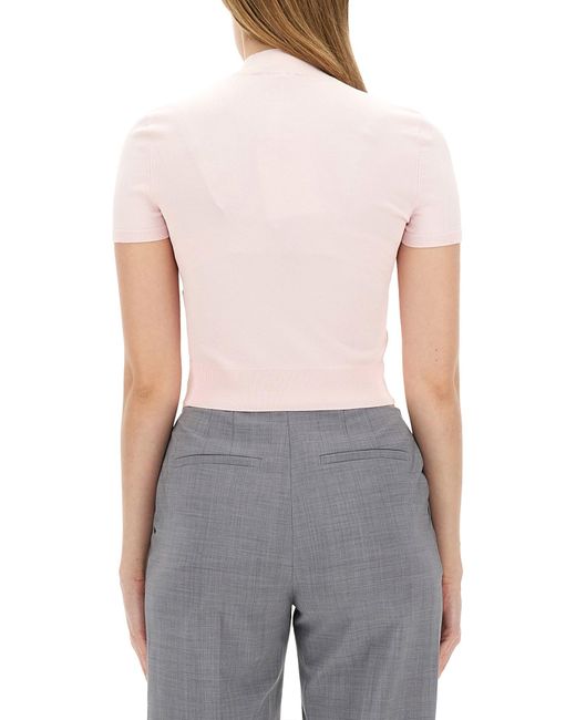 Alexanderwang. T T-Shirt Con Logo di T By Alexander Wang in Blue