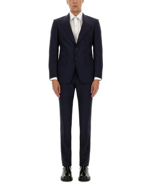 Tom Ford Blue "Grand Overcheck Shelton" Suit for men