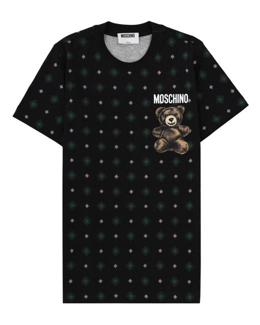 Moschino Black Graphic Crew Neck T-Shirt