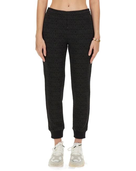 Moschino Black Relaxed-Fit Jogging Pants