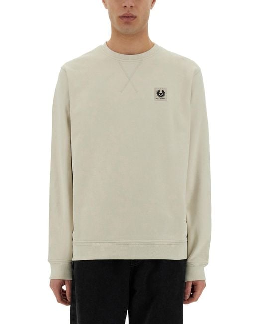 Belstaff Natural Sweatshirt With Logo Patch for men