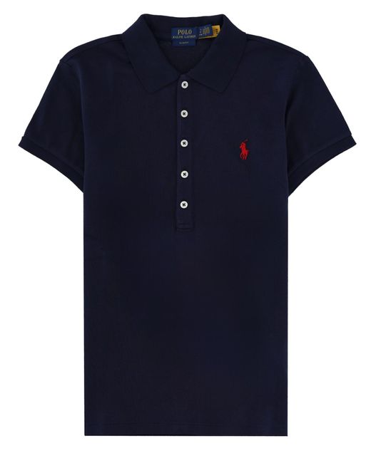 Polo Ralph Lauren Blue Polo Con Logo Ricamato