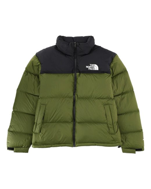 The North Face Green Color Block Mock Collar Jacket for men
