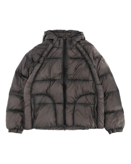 Represent Gray Down Jacket With Logo