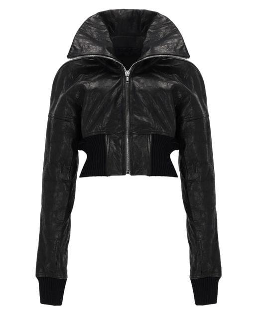 Rick Owens Black Giacca "Dracuflight Cropped"
