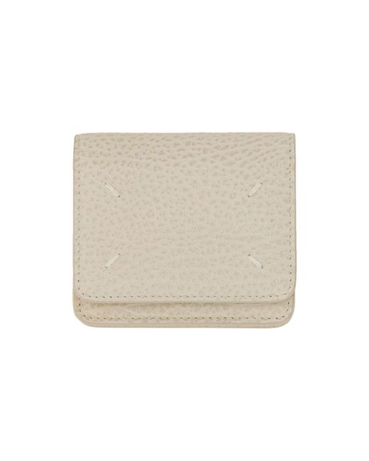 Maison Margiela Natural Mini Wallet With Logo