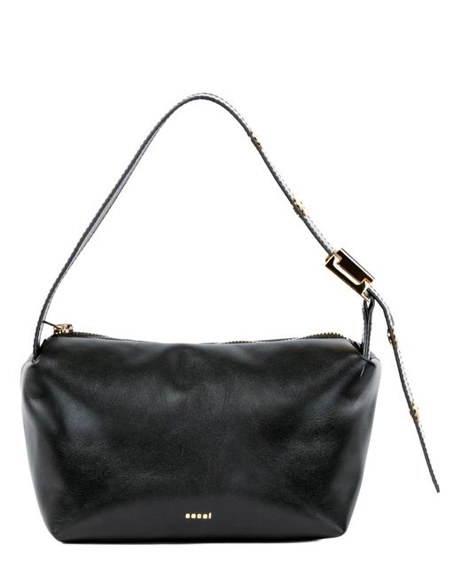 Sacai Black Leather Clutch Bag