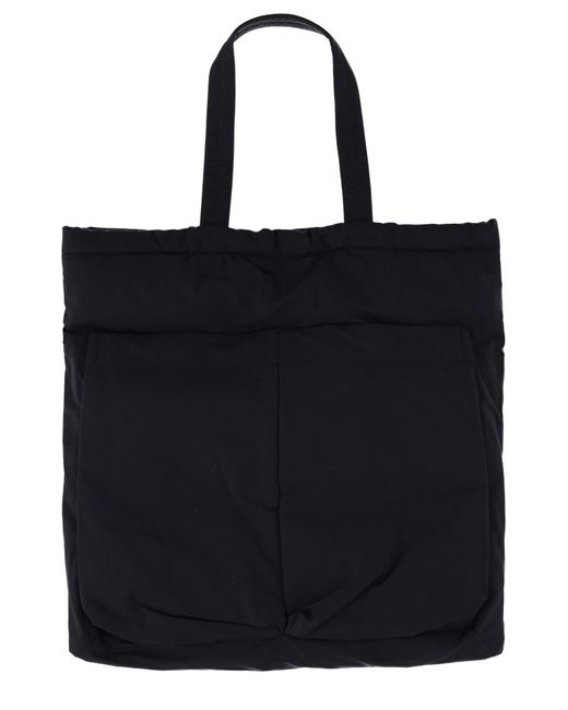 Aspesi Black Shopper Bag Cotton Polyester Handbags