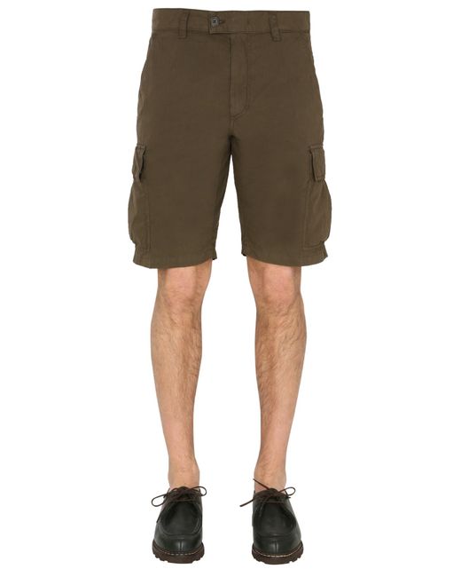 Aspesi Green Solid Shorts for men