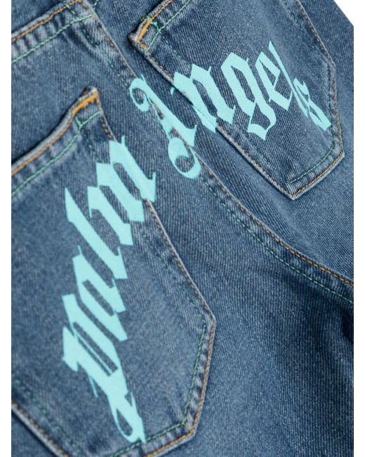 Curved Stone Reg. Den. Pants di Palm Angels in Blue