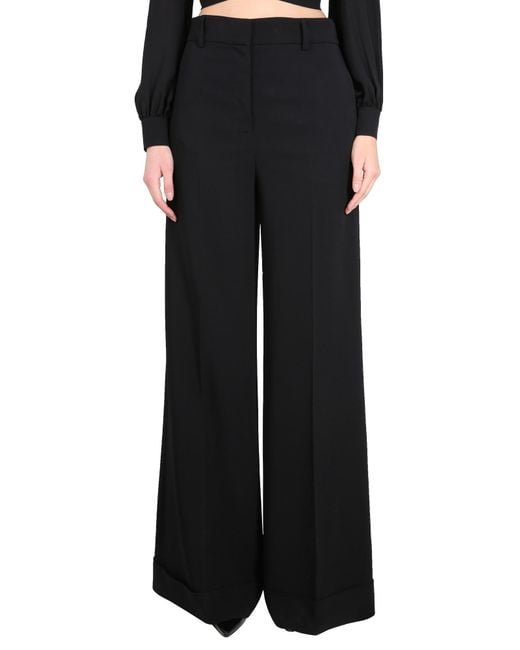 Moschino Black High-Waist Wide-Leg Trousers