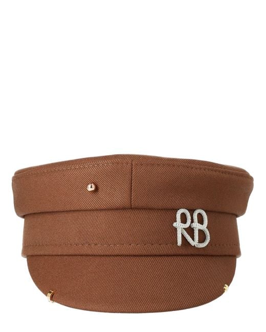 Ruslan Baginskiy Brown Logo-Embellished Baker Boy Cap