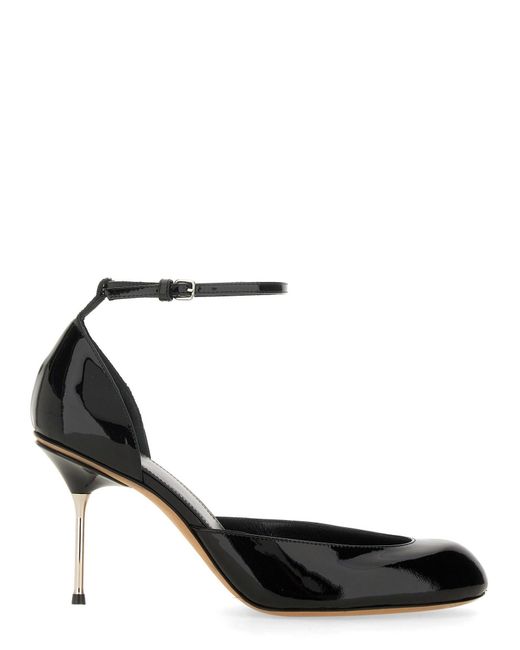 Sportmax Black Elegant Leather Mary Jane Pumps For