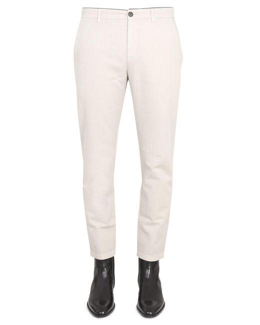 Department 5 Natural Pants With Logo Patch for men