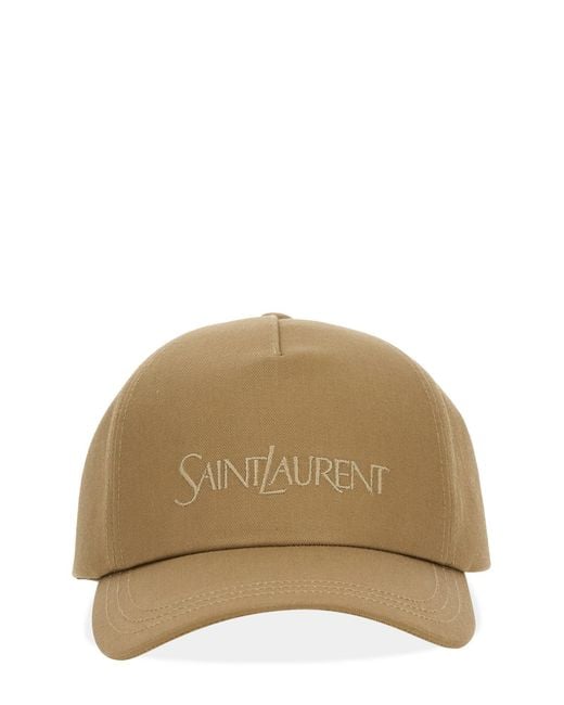 Saint Laurent Natural Baseball Hat for men