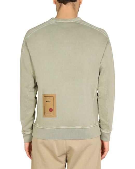FELPA IN COTONE CON LOGO di C P Company in Green da Uomo