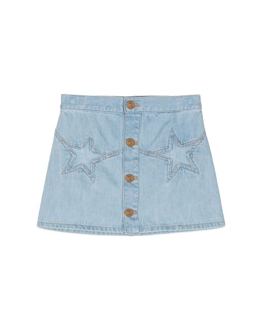 Versace Blue Skirt Denim