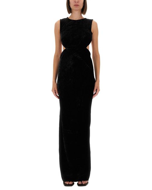 Rick Owens Black Viscose Silk Dresses