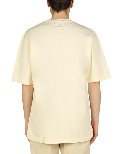T-SHIRT IN JERSEY DI COTONE CON PATCH LOGO di Ambush in Natural da Uomo