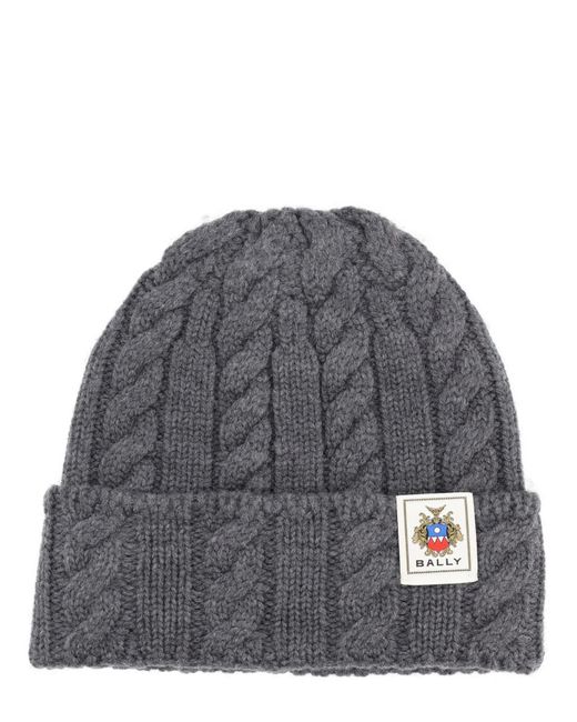 Bally Gray Wool Cap for men