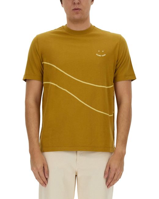 Paul Smith Yellow T-Shirt With Logo for men