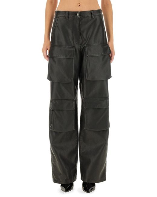 MSGM Black Regular Fit Cargo Pants For
