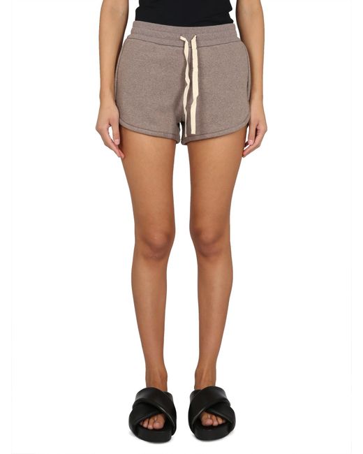 Jil Sander Gray Relaxed-Fit Sweatshirt Bermuda With Drawstring Waistband