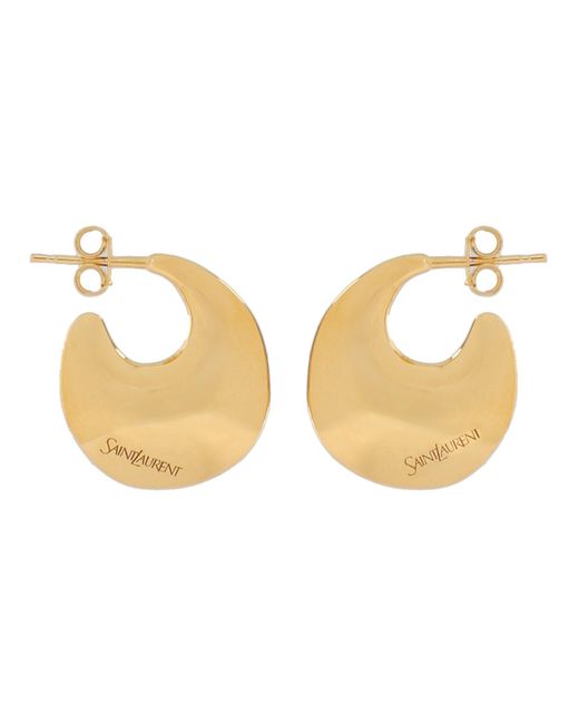 Saint Laurent Metallic Orecchini "Creole Plate"