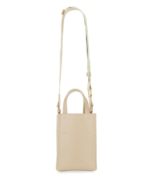 Borsa "Museo" Nano di Marni in Natural