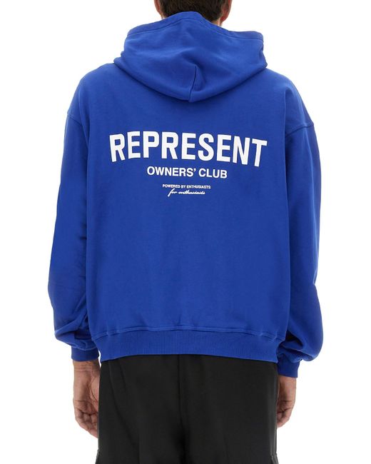 Felpa Con Logo di Represent in Blue da Uomo