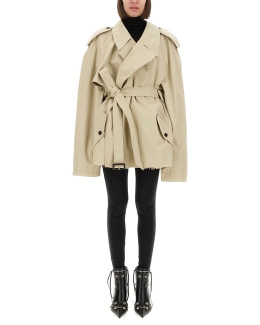 Balenciaga Natural Trench Cropped