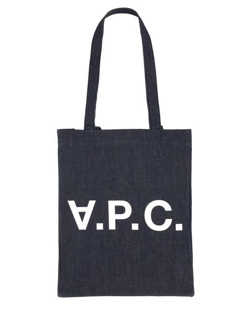 A.P.C. Blue Denim Tote Bag