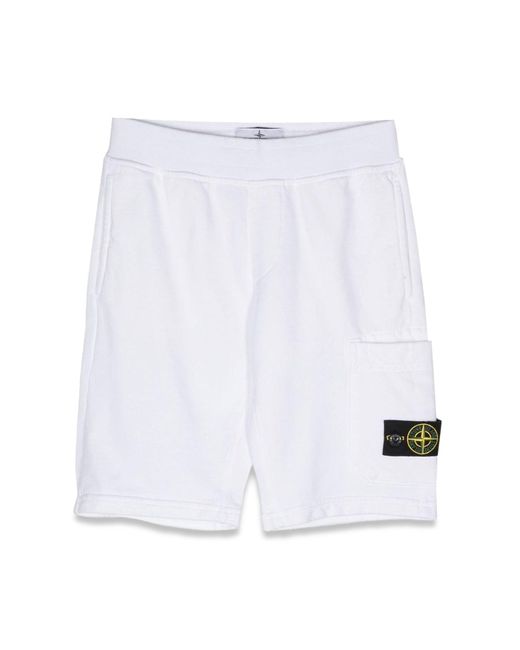 Stone Island White Bermuda Sweatshirt