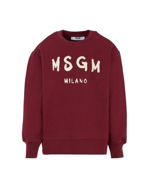 MSGM Red Jersey With Logo