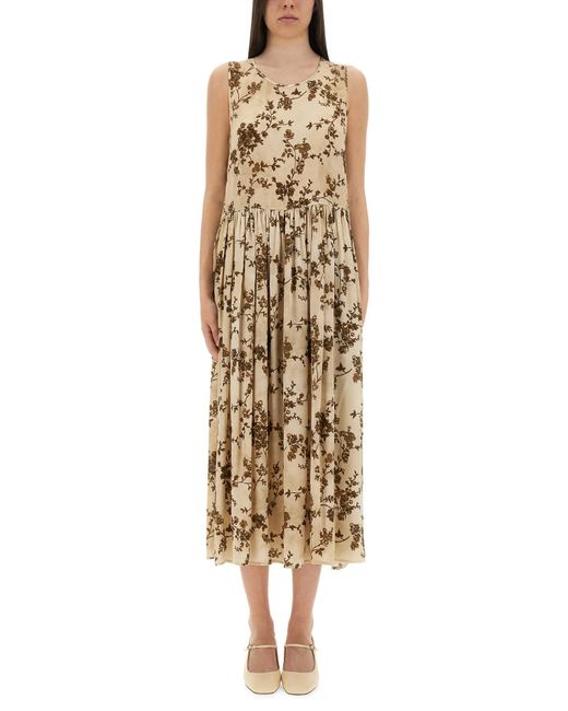 Uma Wang Metallic Ardal" Midi Dress