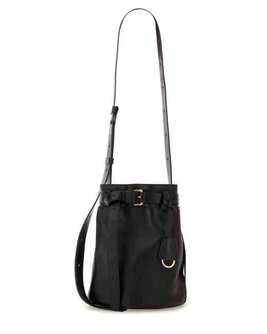 Moschino Black "Tie Me" Bucket Bag